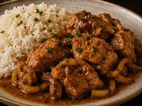 Sauté de porc et riz